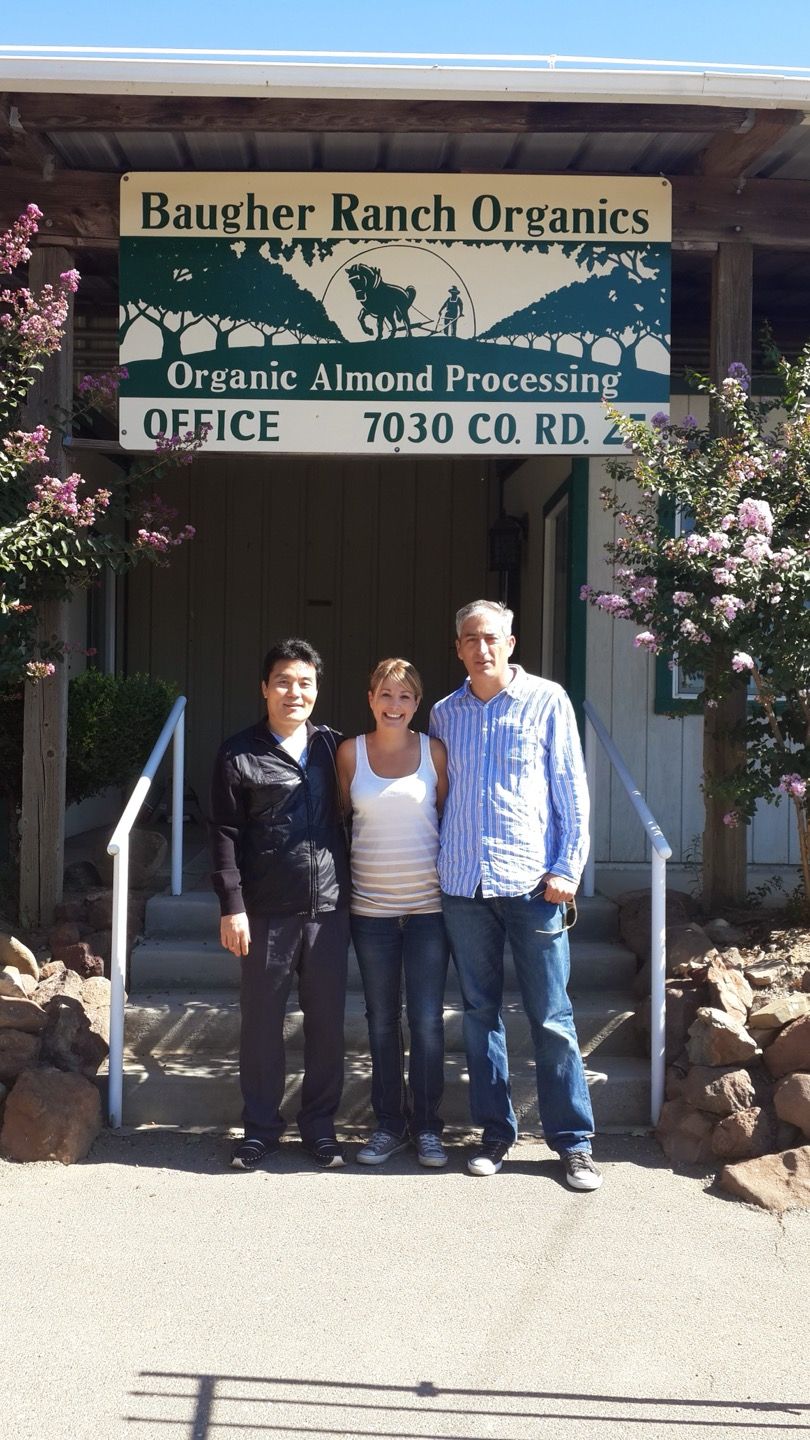 Visiting Baugher Ranch Organics, an organic almond processor in California