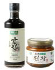 Organic soy sauce and doenjang in traditional jars